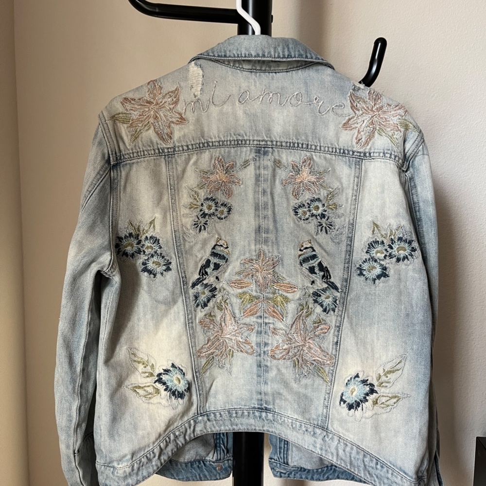 William Rast Embroided Jean Jacket - Picture 2 of 5